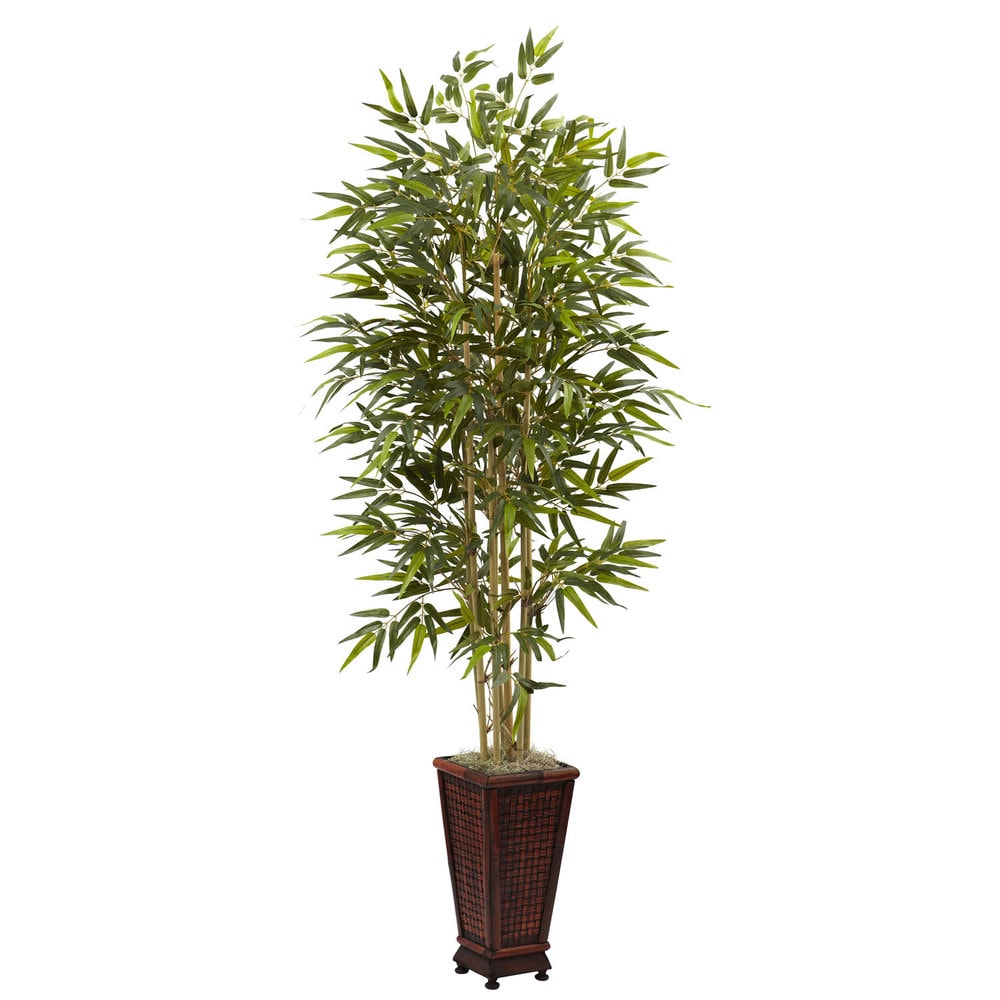 6 Foot Bamboo Tree With Decorative Planter