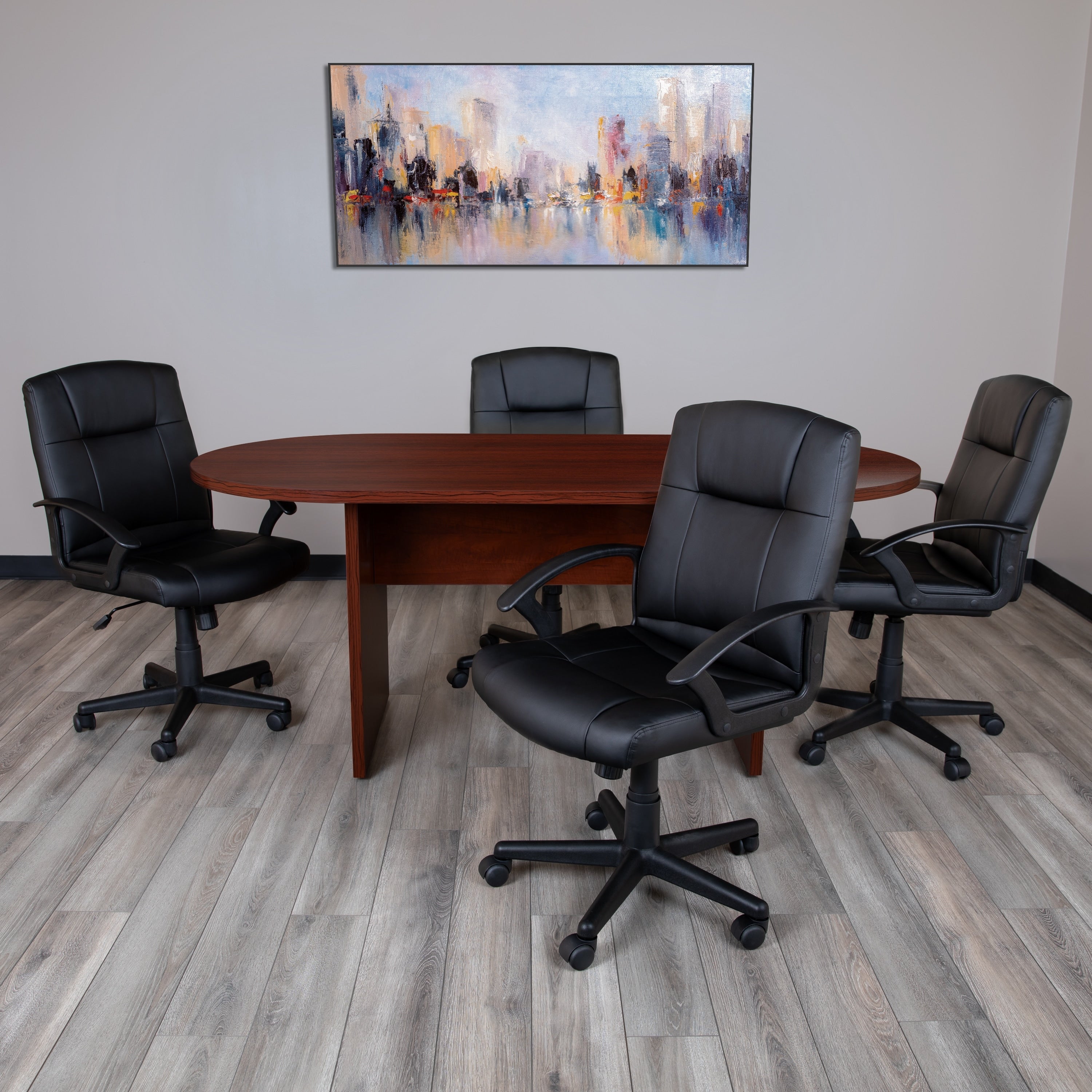 6 Foot 72 Inch Classic Oval Conference Table Meeting Table