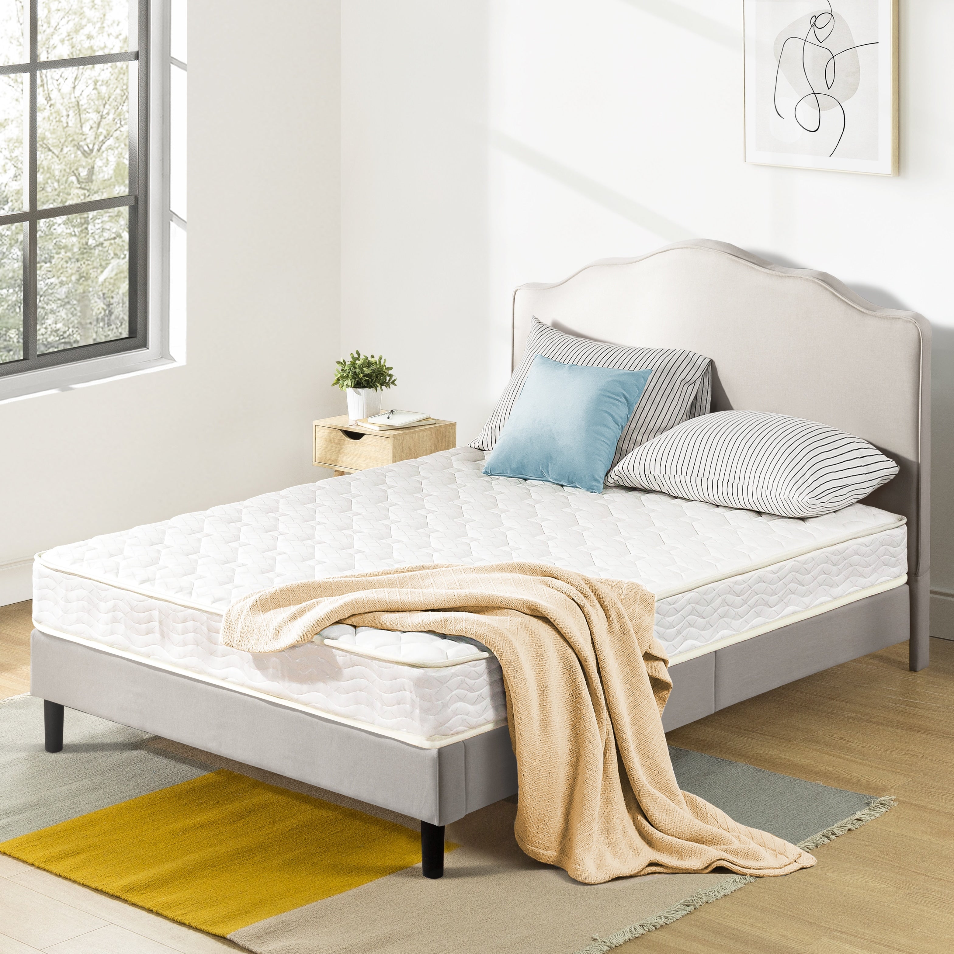 Crown Comfort 6 Inch Green Tea Infused Tight Top Spring Mattress