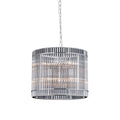 6 Light Chrome Chandelier With Clear Crystal Rods