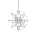 6 Light Chrome Iron Cage Chandelier