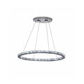 6 Light Chrome Led Chandelier With Clear Crystal Accents