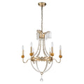 6 Light Foyer Antique Silver Empire Chandelier By Lucas Mckearn N A