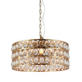 6 Light Gold Chandelier With Clear Glass Balls