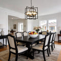 6 Light Metal Lantern Tiered Pendant Hanging Light Fixtures Farmhouse Adjustable Height Chandeliers E26 Bulbs Not Included