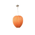 6 Light Orange Chandelier With A Fabric Shade