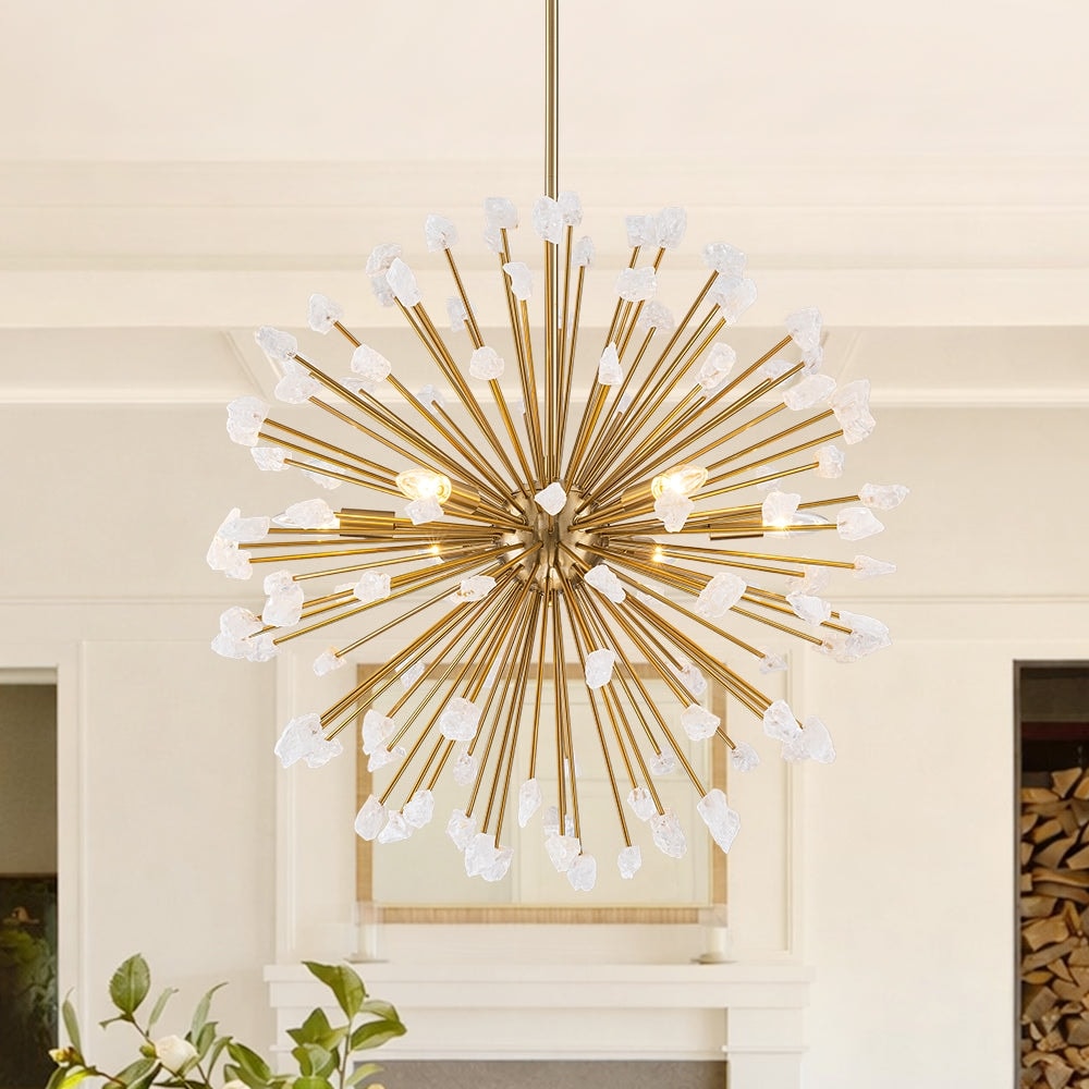 6 Light Oversized Luxury Firework Sputnik Chandelier 28.7 In
