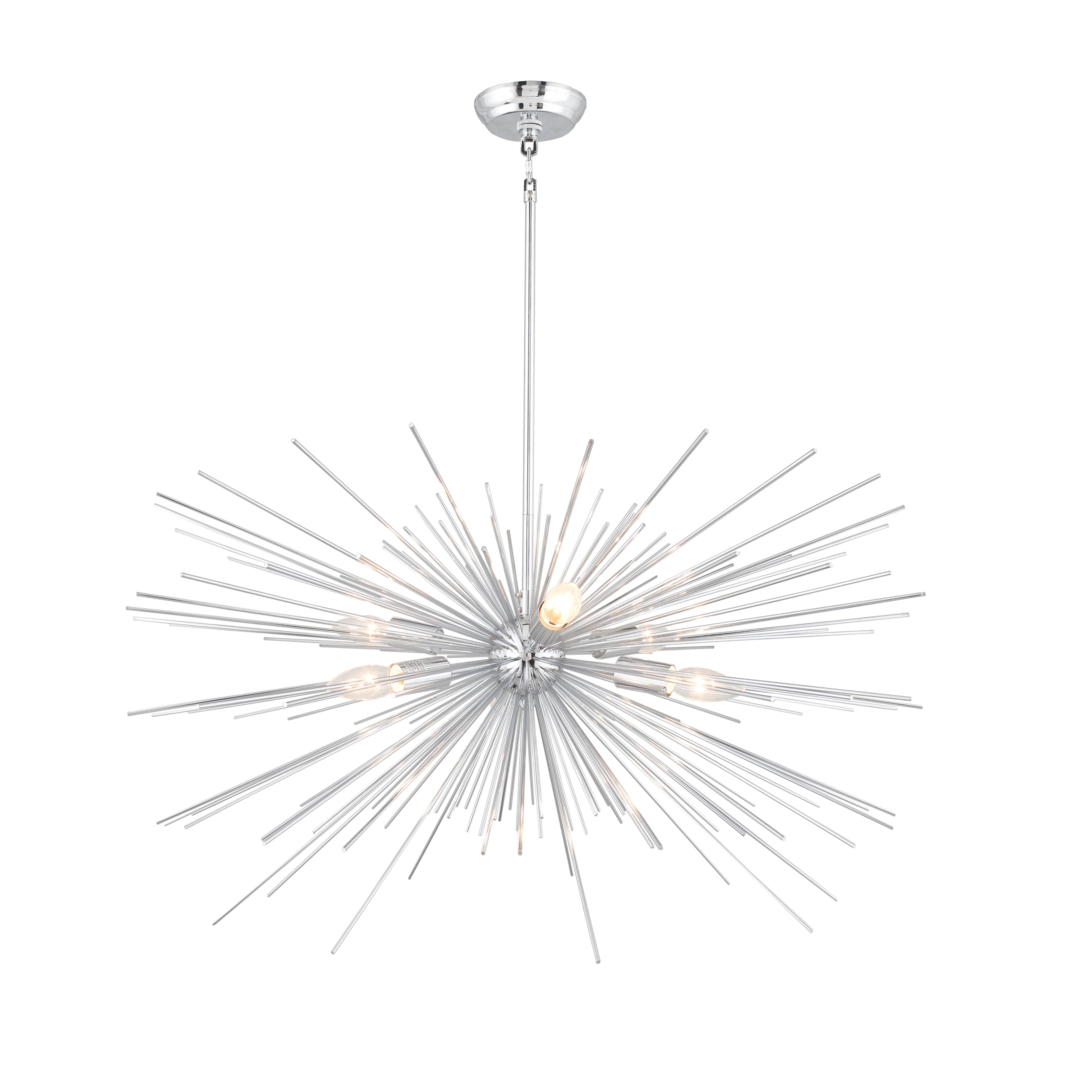 6 Light Sputnik Chandelier In Chrome Finish