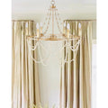 6 Light Wagon Wheel Chandelier In Gold And Silver Leaf