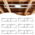 6 Pack 4Inch Led Recessed Lighting Mounting Plates Flat Steel Rough In Brackets For New Construction Shallow Housing Kits