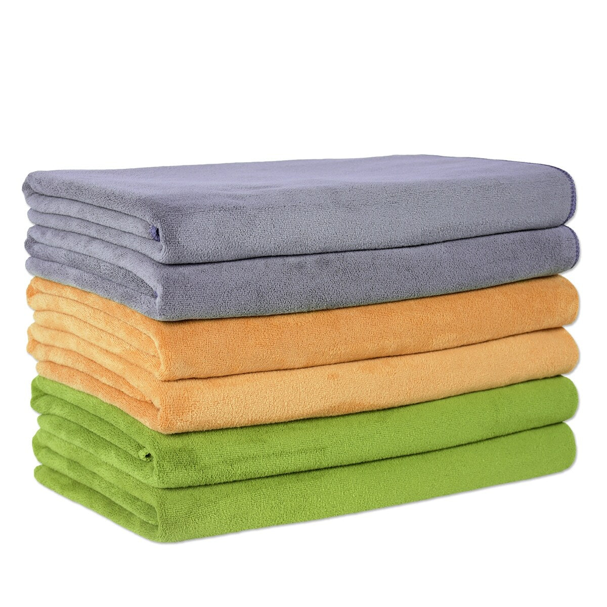 6 Piece 3 Color Extra Absorbent Towel Set Multipurpose 27 X55