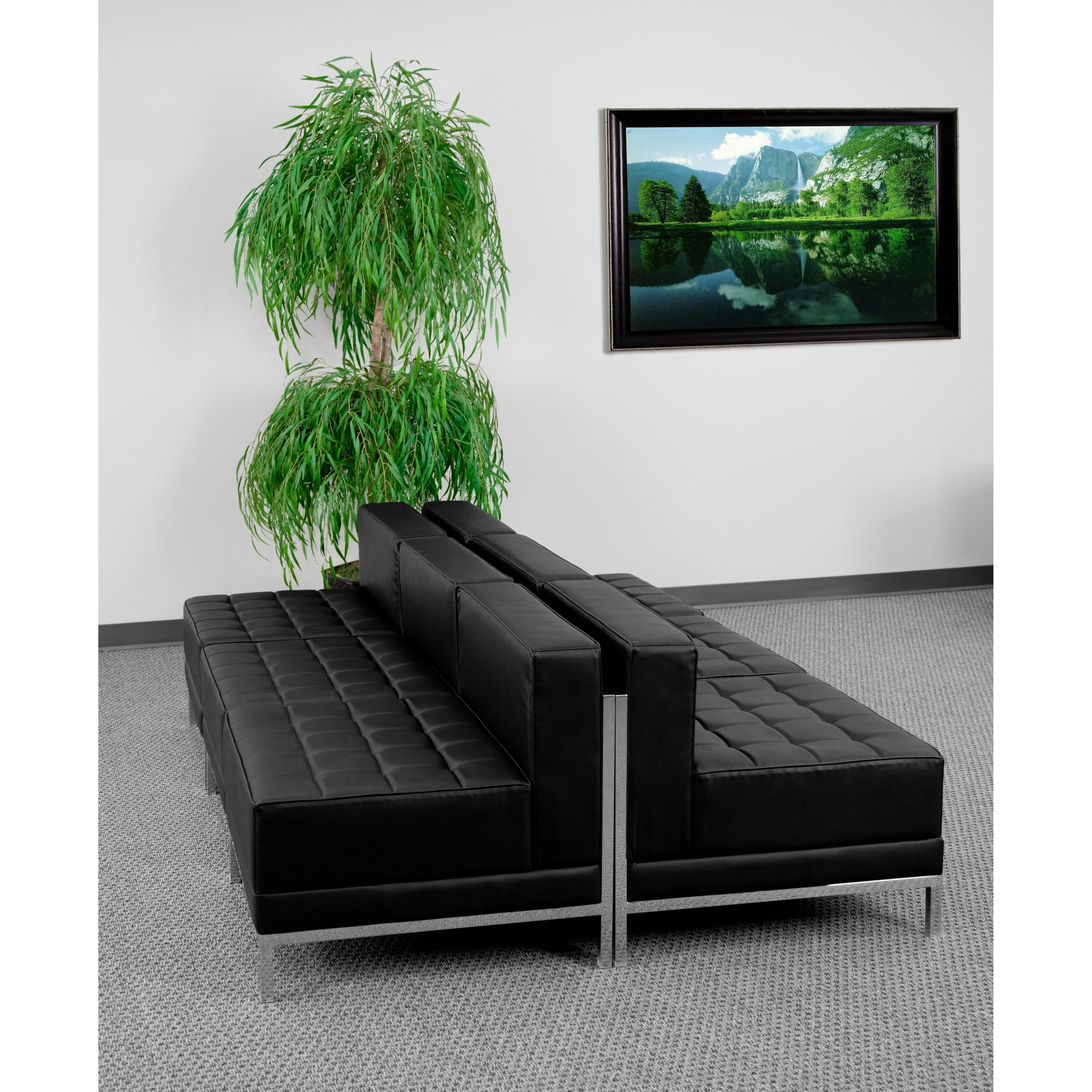 Hercules Imagination Series Black Leather Lounge 6 Piece Set