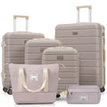 6 Piece Hardside Luggage Set With Tsa Lock Spinner Suitcase Set With Expandable Travel Duffel Bag Waterproof Toiletry Kit