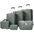 6 Piece Luggage Set With Double Spinner Wheels Handle Password Lock 14 In Cosmetic Case 20 24 28 In Luggages With Bag