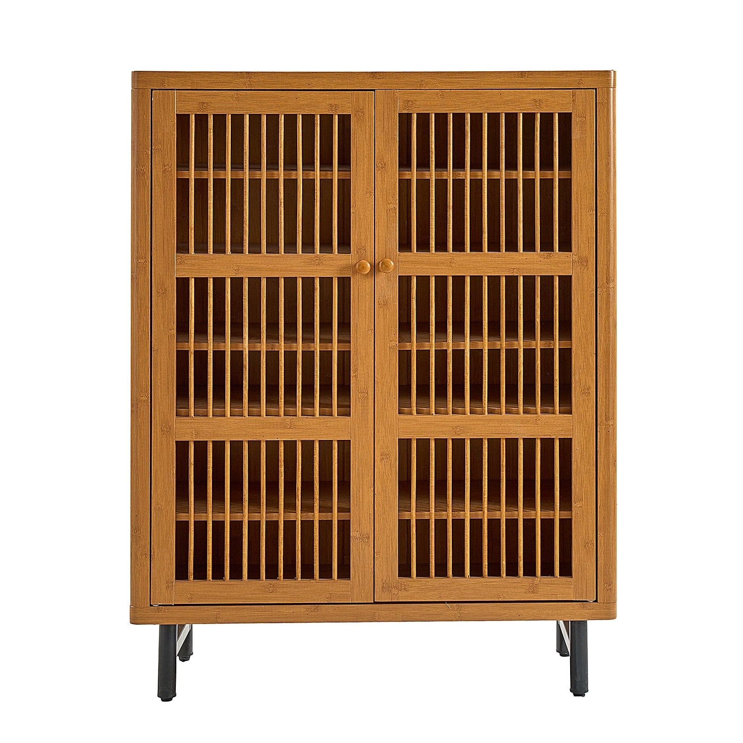 6 Tier Entryway Cabinet Shoe Cabinet With Adjustable Shelves Rustic Hallway Cabinet Natural Storage Closet