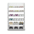 6 Tiers Shoes Rack Storage Organizer Wood Plastic Board Shoe Tower Free Standing