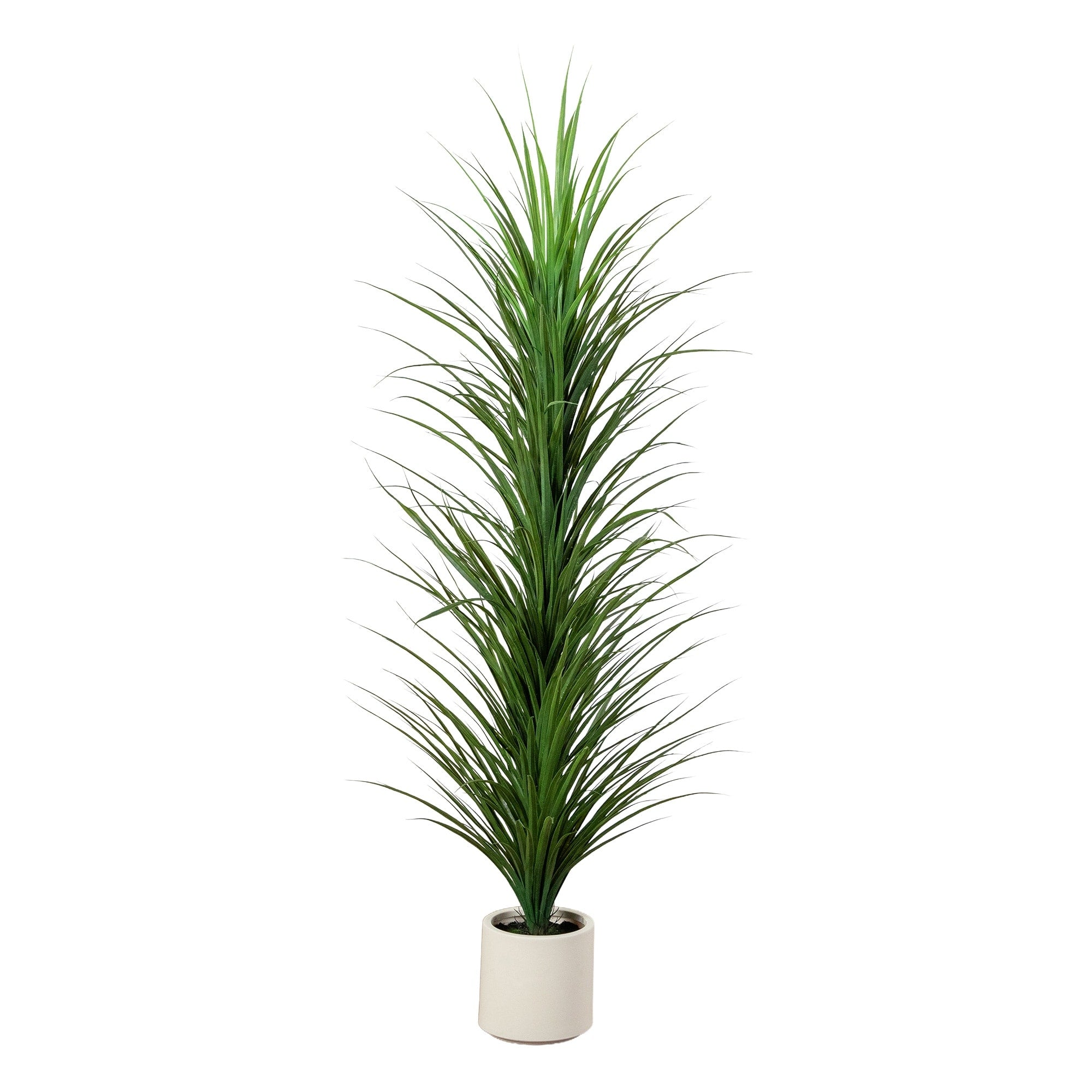 6 Ft Uv Resistant Grass Plant In White Planter Indoor Outdoor