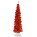 Red 6 Foot Tinsel Tree