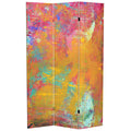6 Ft. Tall Double Sided Color Wheel Canvas Room Divider