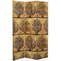 6 Ft. Tall Gold Leaf Orchard Canvas Room Divider