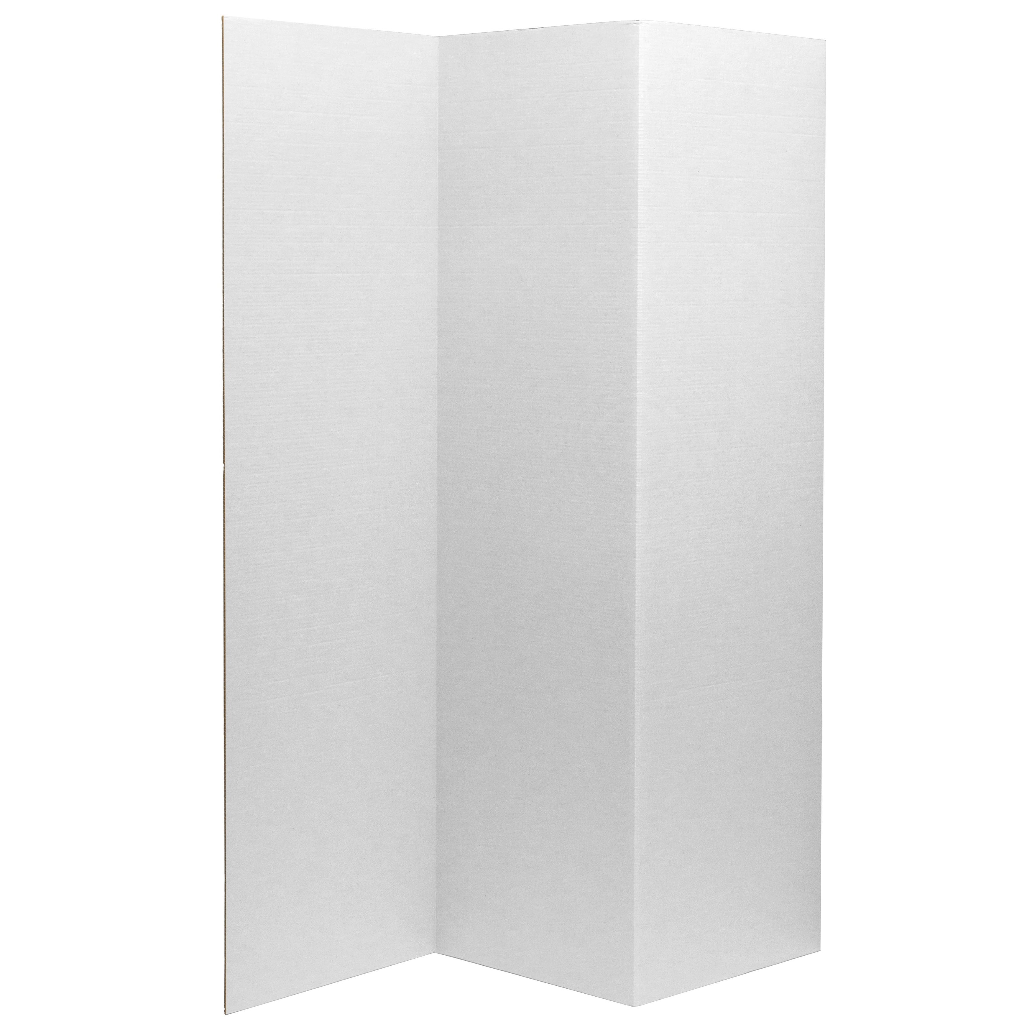 6 Ft. Tall White Cardboard Room Divider
