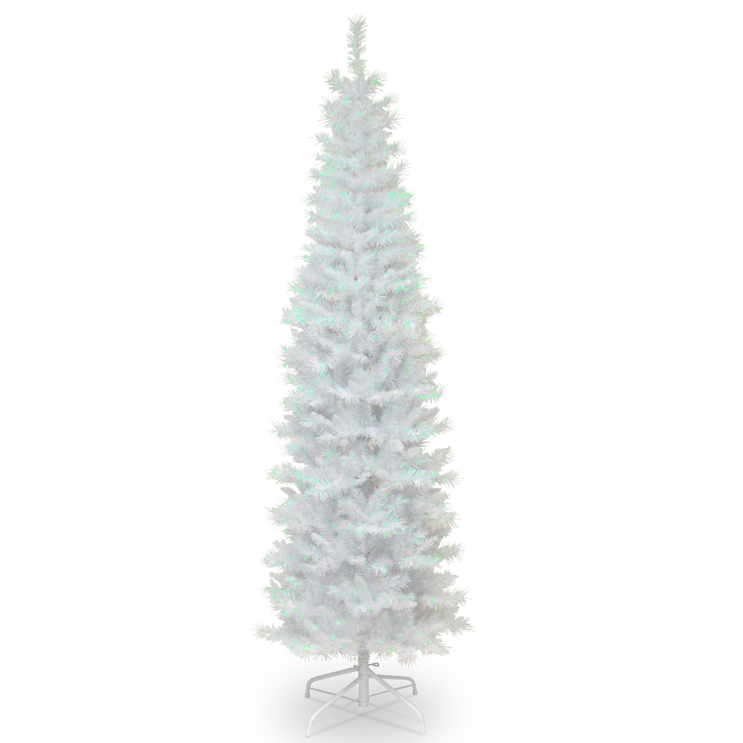 White Iridescent Tinsel 6 Foot Tree