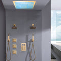 6 Way Digital Display Shower Faucet With Dual 6 Regular Head And Body Jets And Flush Mount Top Head 76 X 109