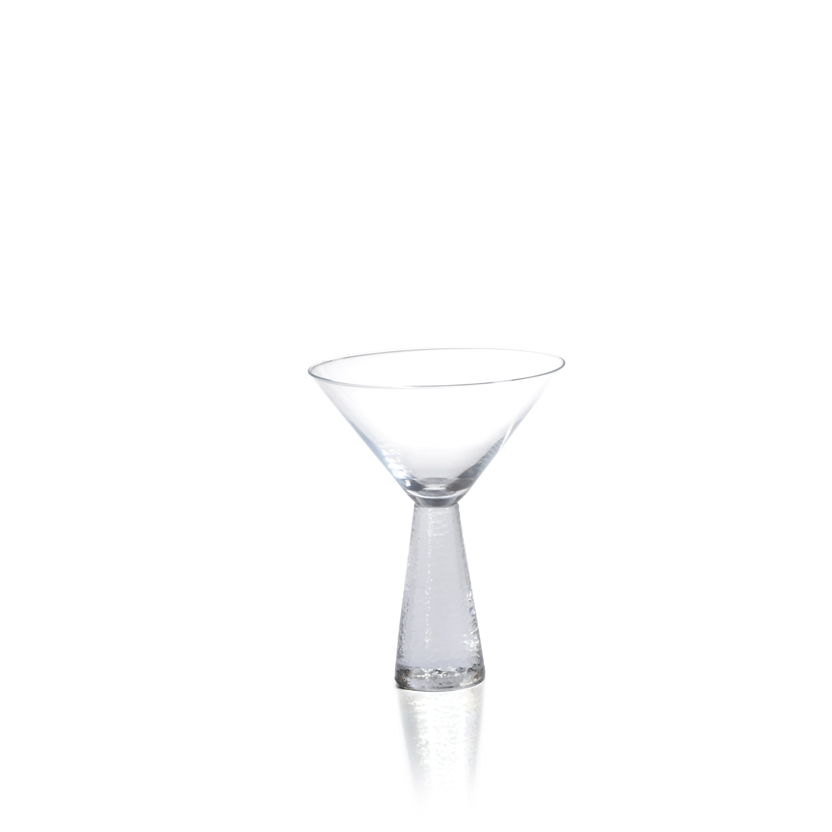 6.25 Tall Livogno Martini Glass On Hammered Stem Set Of 4