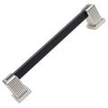6.25 In. Cc Modern Flat Embossed Matte Black Cabinet Pulls 10 Pack