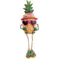 9 Summertime Dangling Leg Pineapple Girl Garden Statue