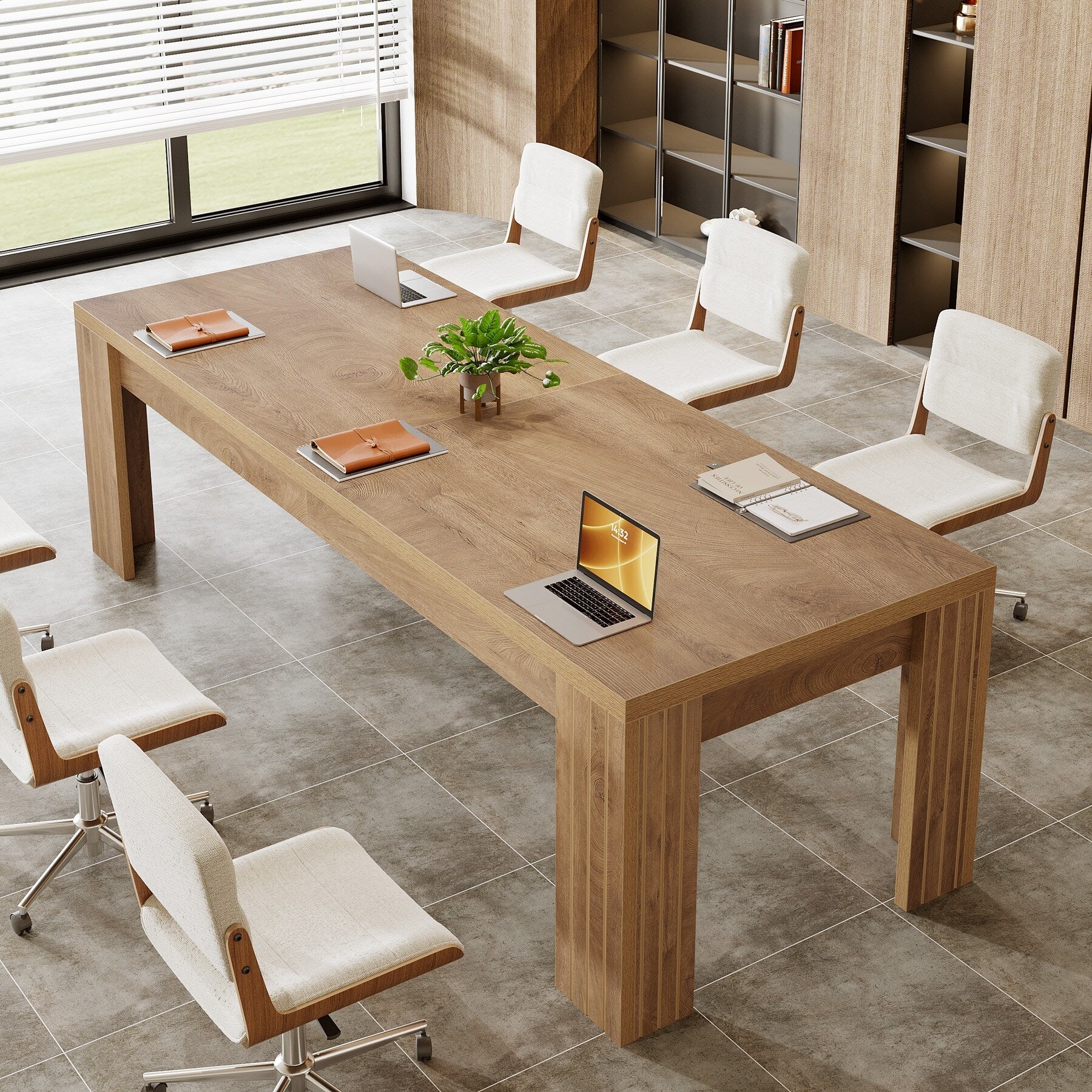6.5 Ft Rectangular Conference Table For 6 8 People 78.74 W X 27.56 D X 29.53 H