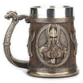 6.5 In L Viking Norse Gods Long Boat Beer Stein Poly Resin