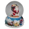 6.5 Santa Coming Down The Chimney Christmas Snow Globe