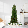 6.5 Canadian Pine Artificial Pencil Christmas Tree Multi Lights 6.5 Foot