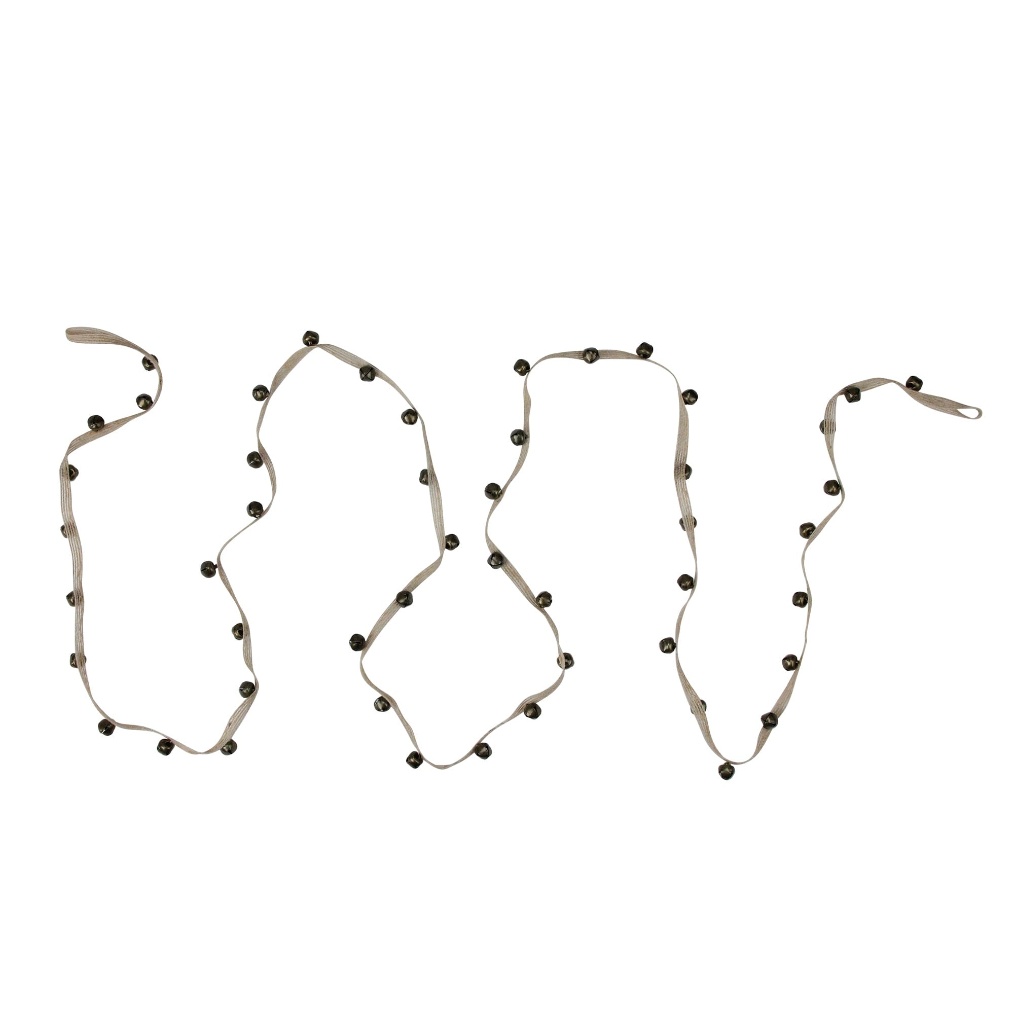 6.5 Country Rustic Bell And Burlap Christmas Garland Brown