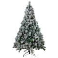 6.5 Pre Lit Flocked Somerset Spruce Artificial Christmas Tree Clear Lights 6.5 Foot