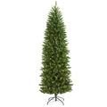 6.5 Slim Green Mountain Pine Christmas Tree With 300 Clear Led Lights