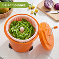 6.6 Gal Large Capacity Manual Salad Spinner Removable Strainer Basket