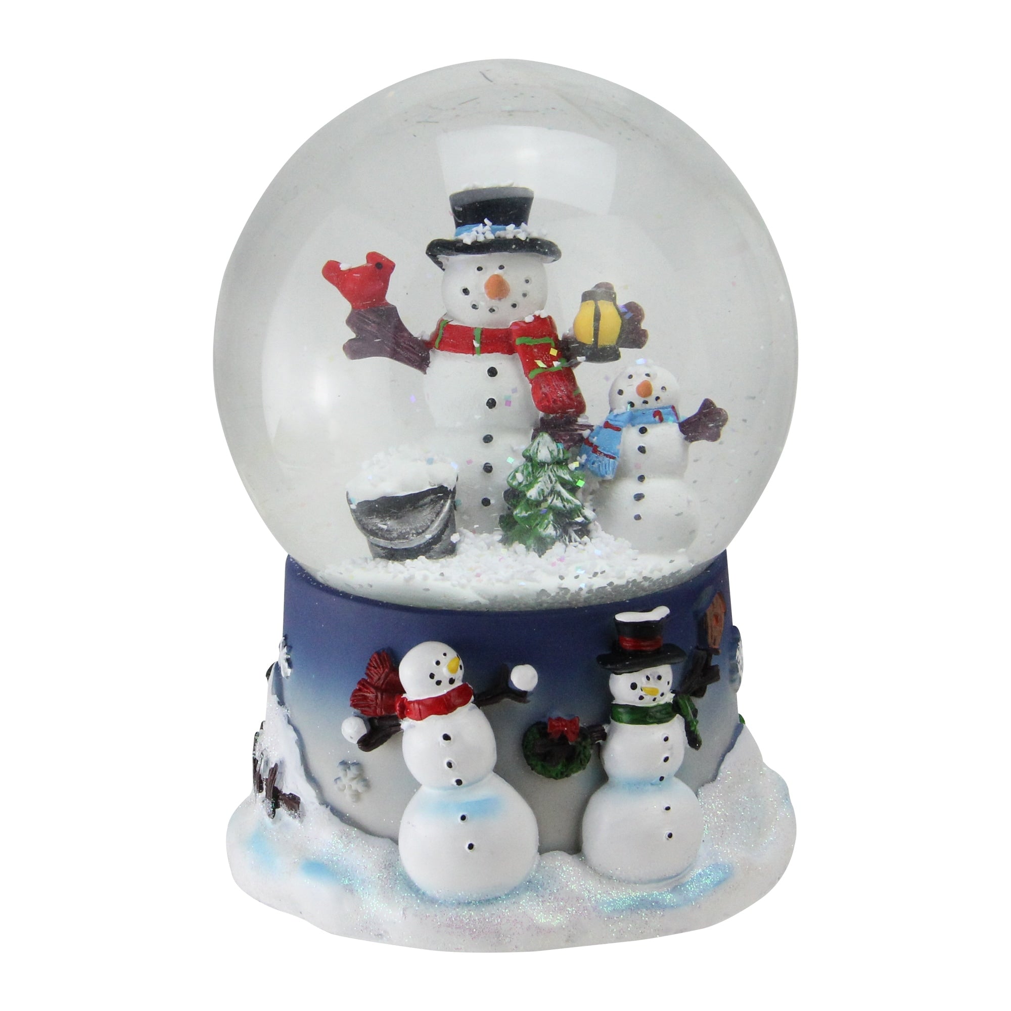 6.75 Snowman And Snow Son Musical Christmas Snow Globe Glitterdome