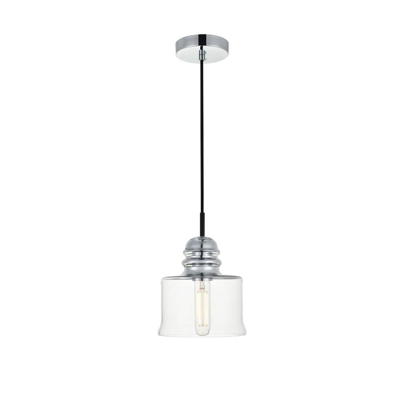 1 Light Pendant With 7 Inch Clear Glass