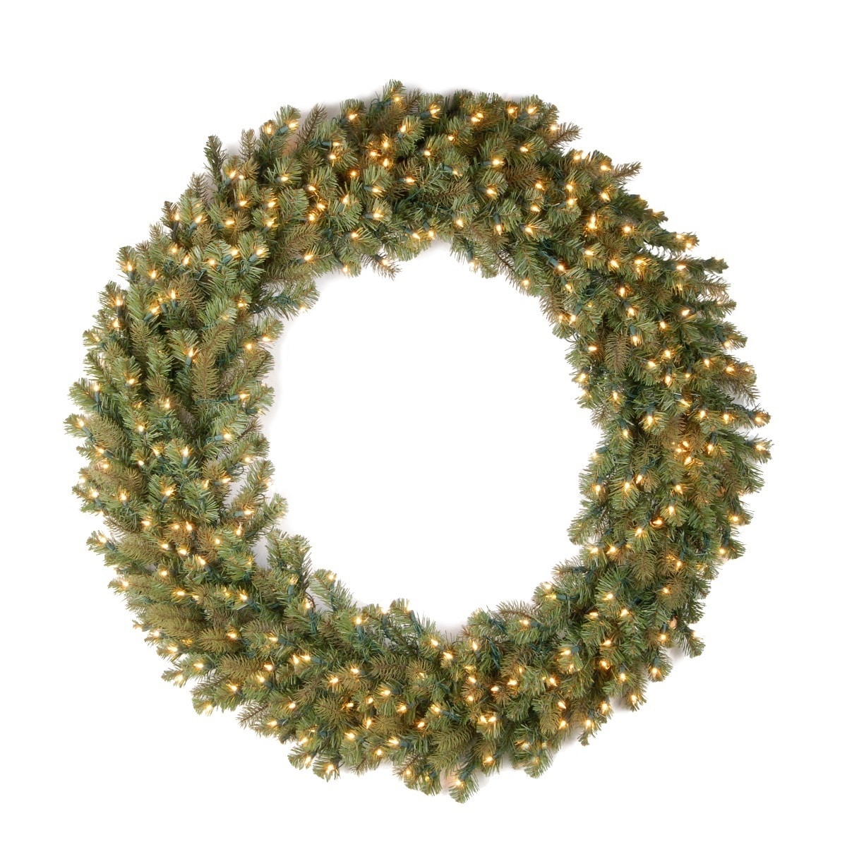 Green Warm White Led Lights 60 Inch Downswept Douglas Wreath