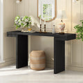 60 Inch Console Table With Geometric Clean Lines Design Stylish Entryway Table With Painted Finish And Adjustable Feet