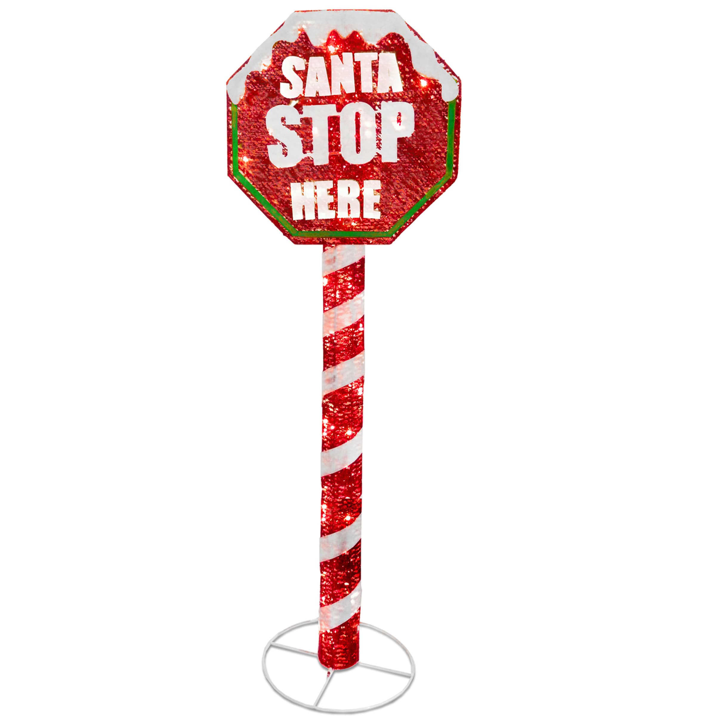 Stop Sign 60 Inch Decoration With Led Lights