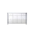 Indigo Home Silver Crystal Mirrored Credenza