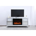 60 In. Mirrored Fireplace Tv Stand N A
