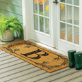 60 In. X 24 In. Monogram Leaf Coir Door Mat