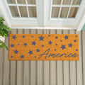 60 In. X 24 In. America Stars Patriotic Coir Door Mat