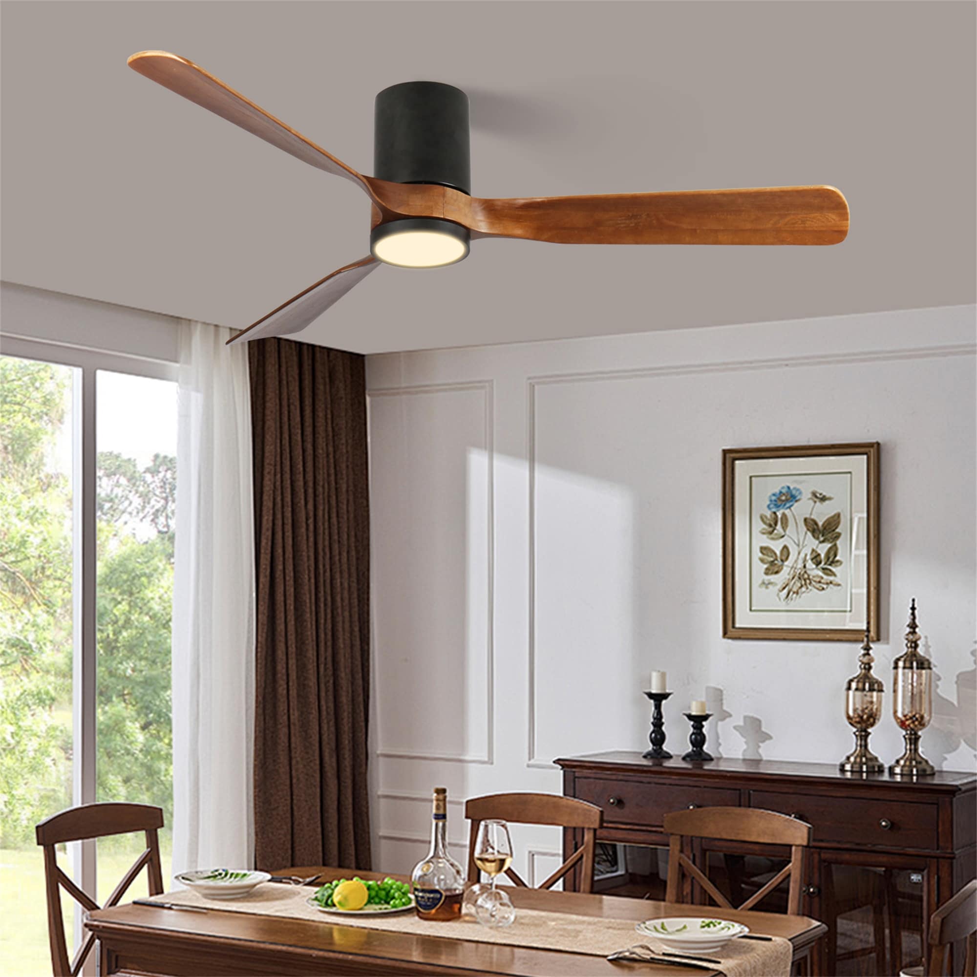 60 Inch Indoor Outdoor Ceiling Fan With Light