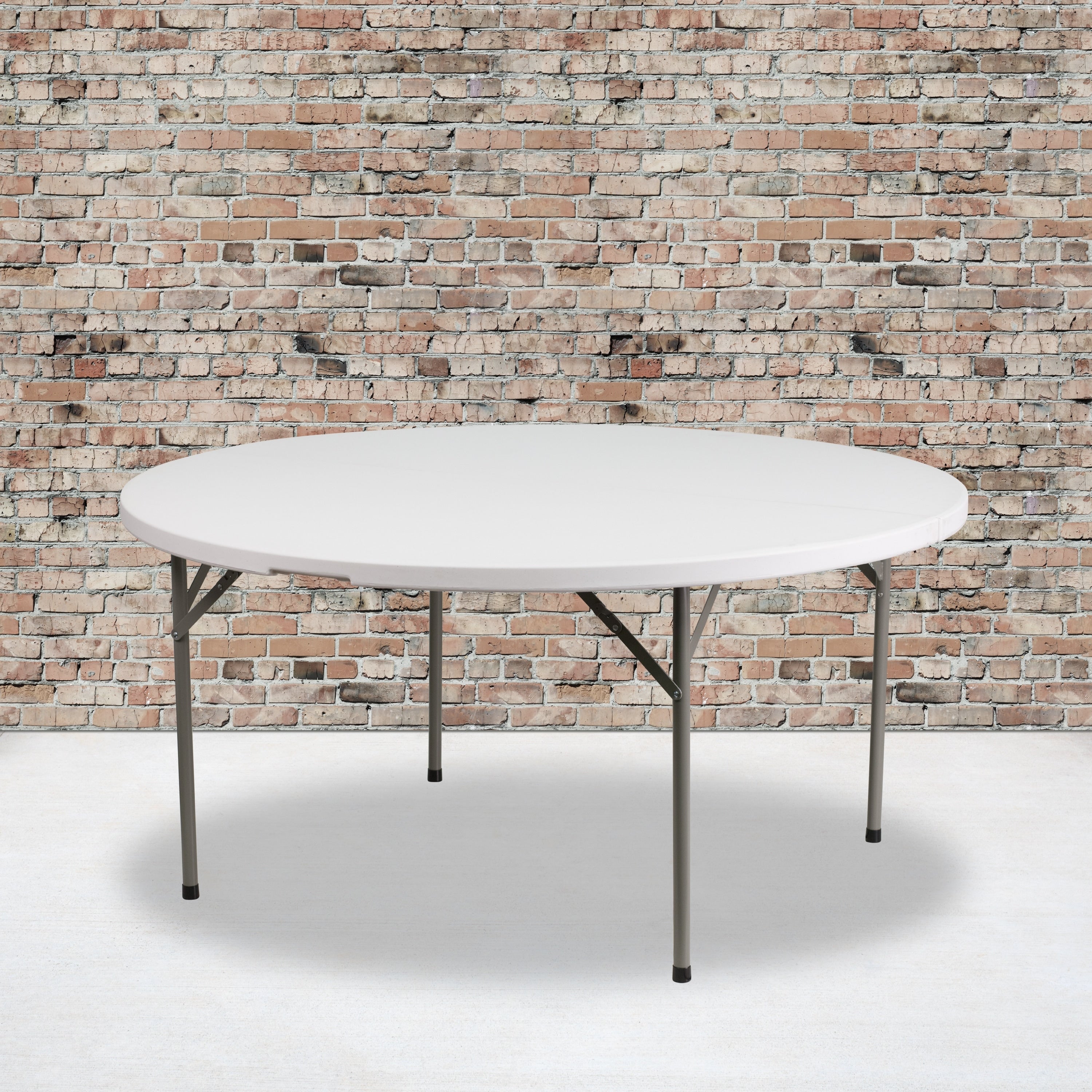 60 Inch Round Granite White Plastic Folding Table