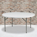 60 Inch Round Granite White Plastic Folding Table